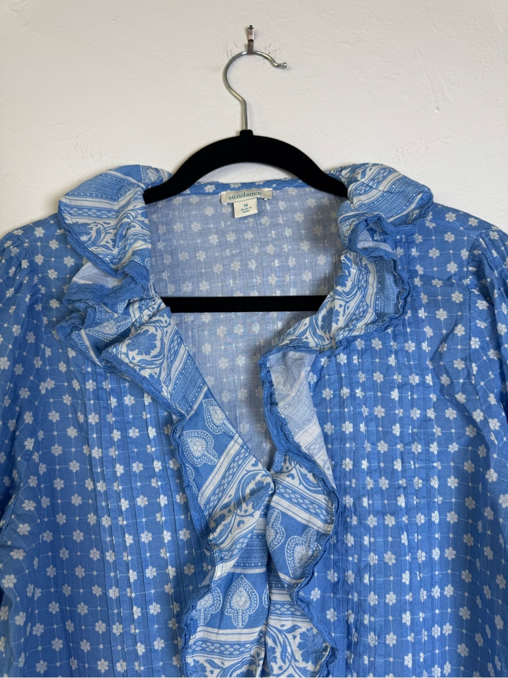 Sundance Darcy Ruffle Boho Button Up Top - Picture 6 of 14